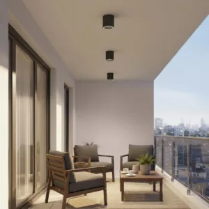 kelvo® MARETTI KLV-101-0055 Φωτιστικό Downlight Σποτ για Λάμπα MR16 με Ντουί GU10 AC 220-240V Αδιάβροχο IP65 - Μαύρο Ματ - Μ9 x Π9 x Υ9cm