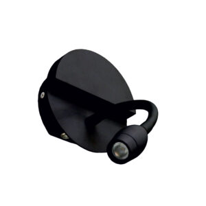 LED ΑΠΛΙΚΑ & ΣΠΟΤ ΤΟΙΧΟΥ ΣΤΡΟΓΓΥΛΗ 9W ΜΑΥΡΗ