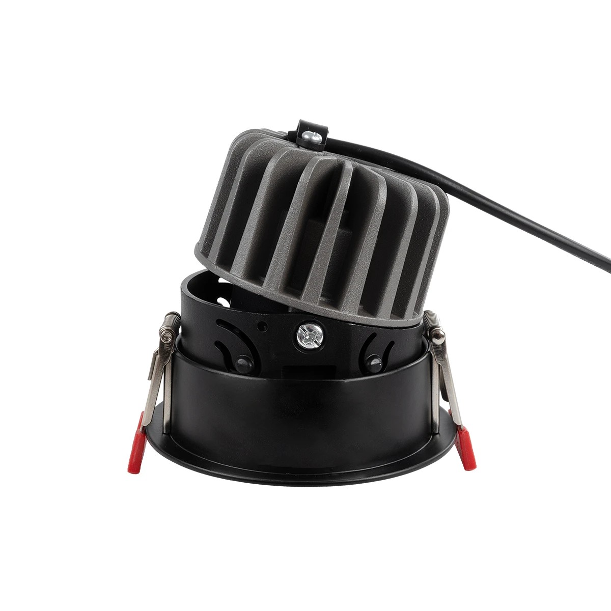 kelvo® ASYMMETRICAL KLV-101-0130 Χωνευτό Φωτιστικό Downlight Σποτ LED 7W 840lm 15°x30° AC 220-240V IP20 Θερμό Λευκό 2700K - Bridgelux COB Chip & TÜV SÜD Driver - Μαύρο Ματ - Μ8.3 x Π8.3 x Υ8.2cm / Q7.3cm - 5 Χρόνια Εγγύηση - Image 6