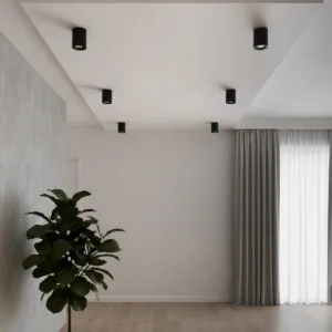 kelvo® AKIRA KLV-101-0024 Κινούμενο Φωτιστικό Downlight Σποτ για Λάμπα MR16 με Ντουί GU10 AC 220-240V IP20 - Μαύρο Ματ - Μ8 x Π8 x Υ10cm