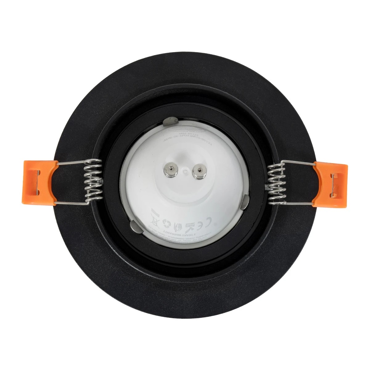 kelvo® OMEGA KLV-101-0036 Χωνευτό Κινούμενο Φωτιστικό Downlight Σποτ για Λάμπα MR16 με Ντουί GU10 AC 220-240V IP20 - Μαύρο Ματ - Μ10.5 x Π10.5 x Υ2.2cm / Q7.5cm - Image 5