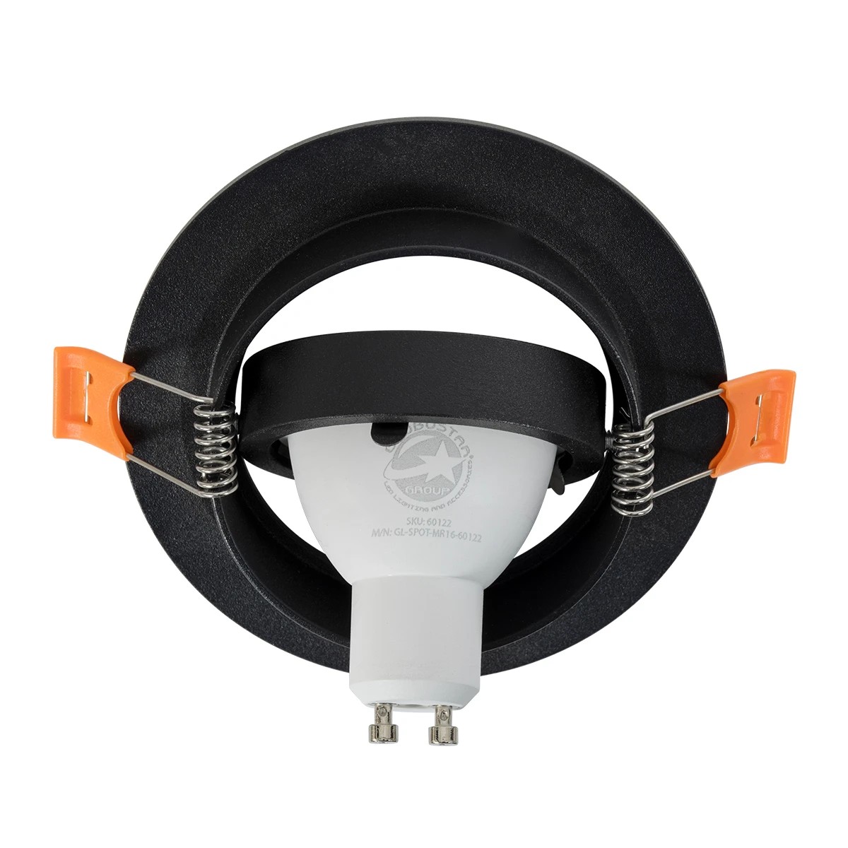 kelvo® OMEGA KLV-101-0036 Χωνευτό Κινούμενο Φωτιστικό Downlight Σποτ για Λάμπα MR16 με Ντουί GU10 AC 220-240V IP20 - Μαύρο Ματ - Μ10.5 x Π10.5 x Υ2.2cm / Q7.5cm - Image 6