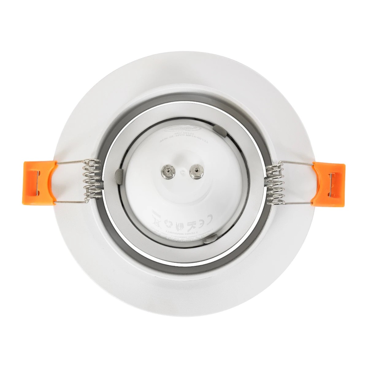 kelvo® OMEGA KLV-101-0037 Χωνευτό Κινούμενο Φωτιστικό Downlight Σποτ για Λάμπα MR16 με Ντουί GU10 AC 220-240V IP20 - Λευκό Ματ - Μ10.5 x Π10.5 x Υ2.2cm / Q7.5cm - Image 5