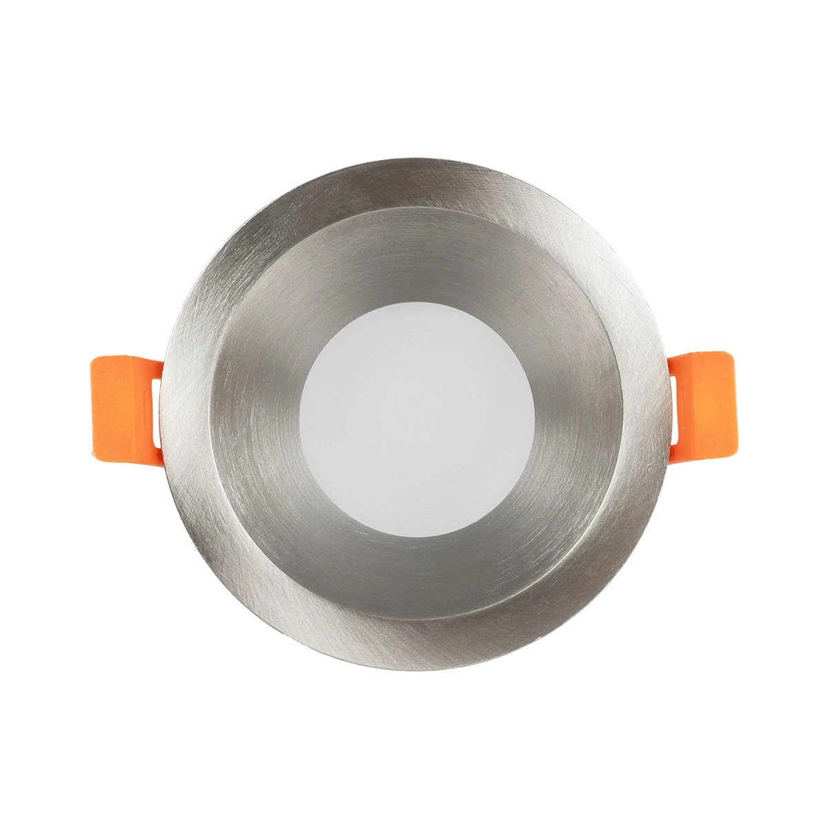 kelvo® SIGMA KLV-101-0043 Χωνευτό Φωτιστικό Downlight Σποτ Μπάνιου για Λάμπα MR16 με Ντουί GU10 AC 220-240V Αδιάβροχο IP65 - Νίκελ Βούρτσας - Μ8.5 x Π8.5 x Υ4.4cm / Q7.5cm - Image 2