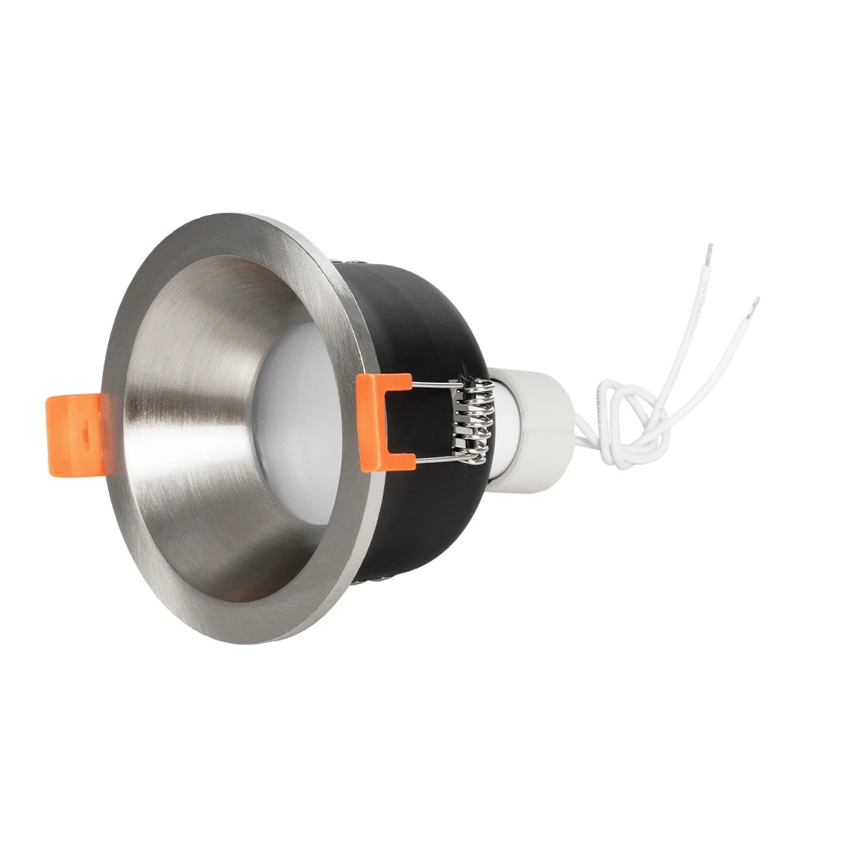 kelvo® SIGMA KLV-101-0043 Χωνευτό Φωτιστικό Downlight Σποτ Μπάνιου για Λάμπα MR16 με Ντουί GU10 AC 220-240V Αδιάβροχο IP65 - Νίκελ Βούρτσας - Μ8.5 x Π8.5 x Υ4.4cm / Q7.5cm - Image 5