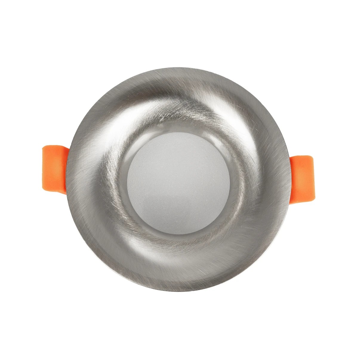 kelvo® LAMDA KLV-101-0046 Χωνευτό Φωτιστικό Downlight Σποτ Μπάνιου για Λάμπα MR16 με Ντουί GU10 AC 220-240V Αδιάβροχο IP65 - Νίκελ Βούρτσας - Μ8.5 x Π8.5 x Υ3.5cm / Q7.5cm - Image 2