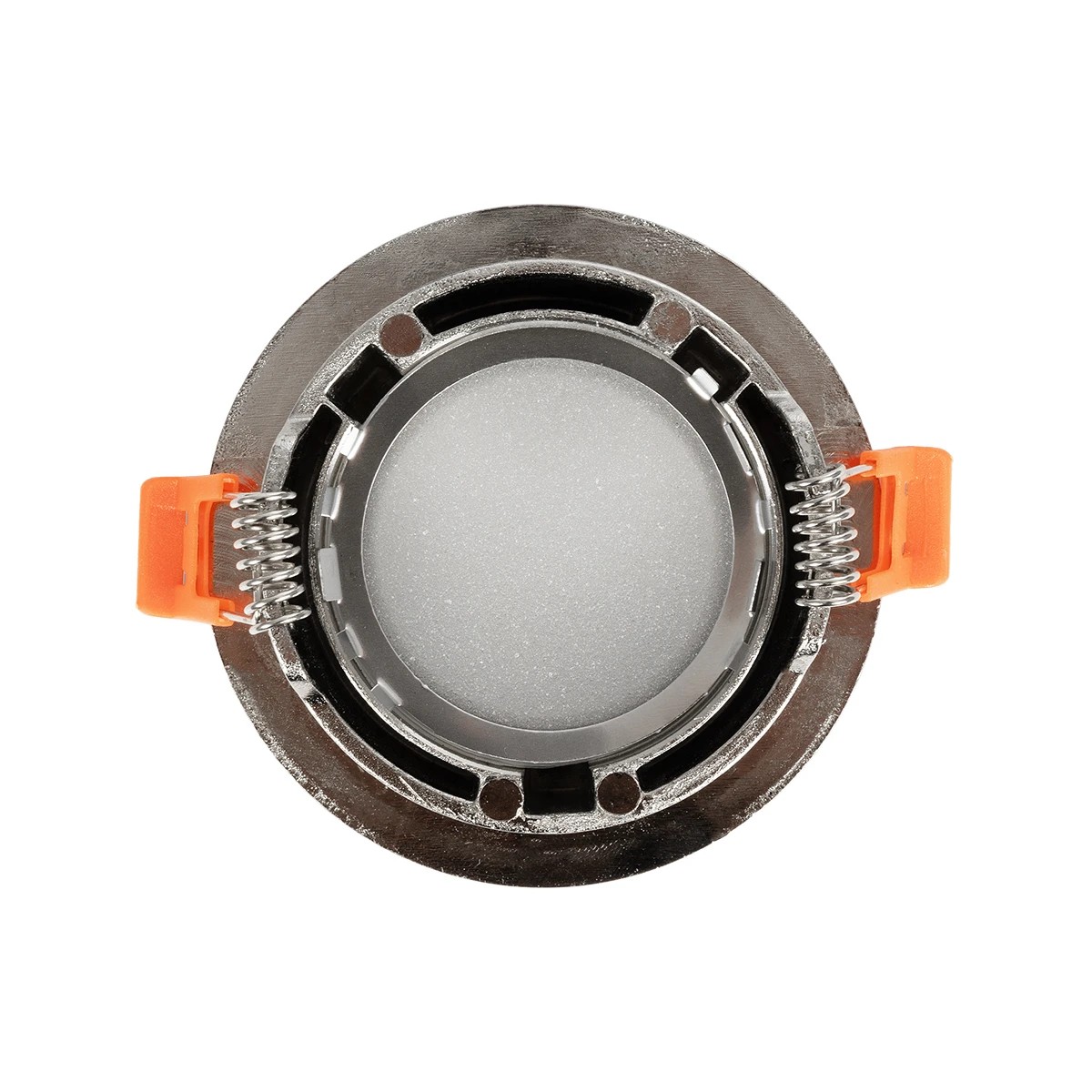 kelvo® LAMDA KLV-101-0046 Χωνευτό Φωτιστικό Downlight Σποτ Μπάνιου για Λάμπα MR16 με Ντουί GU10 AC 220-240V Αδιάβροχο IP65 - Νίκελ Βούρτσας - Μ8.5 x Π8.5 x Υ3.5cm / Q7.5cm - Image 3