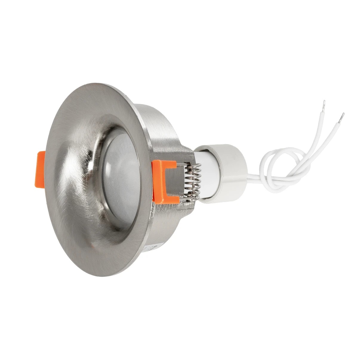 kelvo® LAMDA KLV-101-0046 Χωνευτό Φωτιστικό Downlight Σποτ Μπάνιου για Λάμπα MR16 με Ντουί GU10 AC 220-240V Αδιάβροχο IP65 - Νίκελ Βούρτσας - Μ8.5 x Π8.5 x Υ3.5cm / Q7.5cm - Image 5