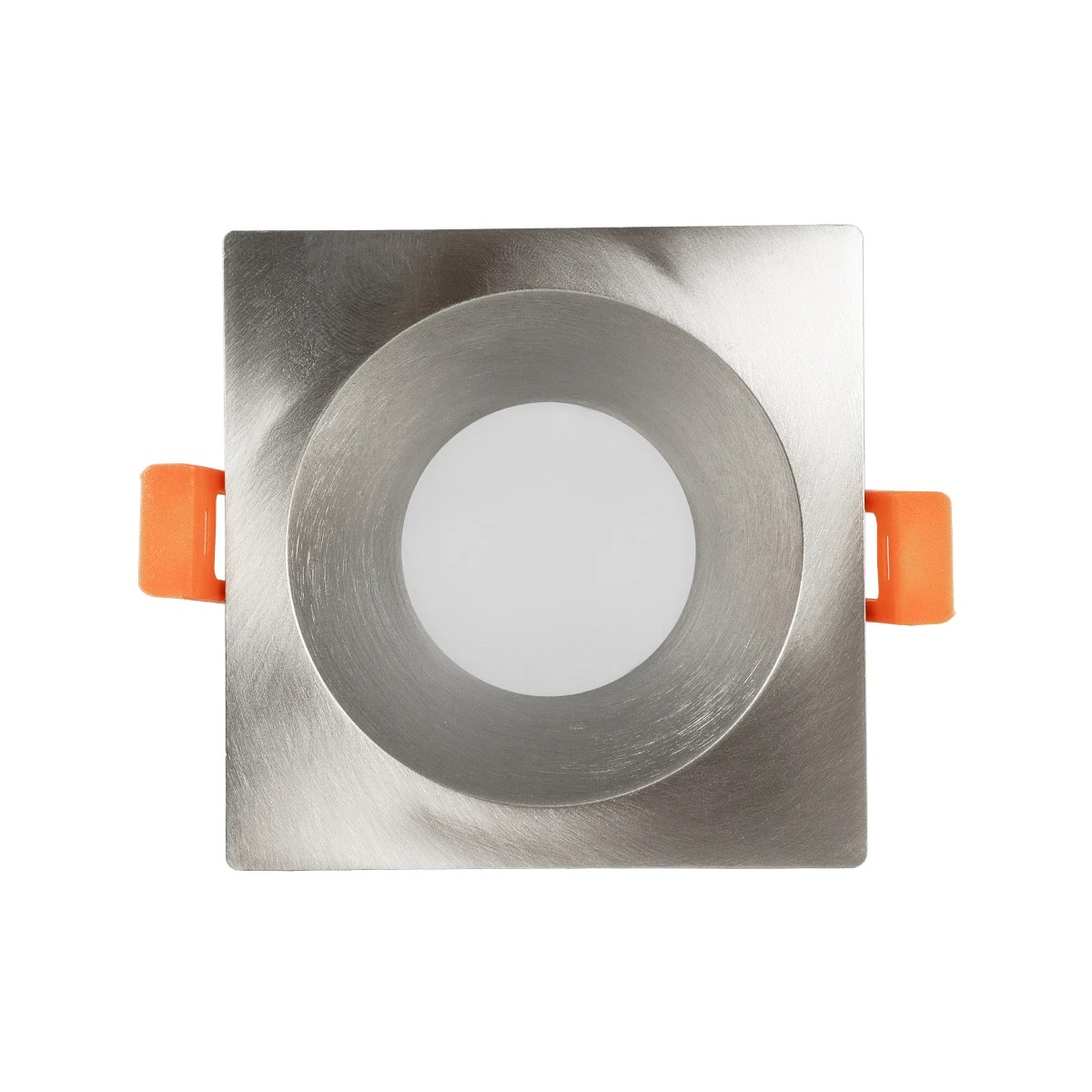 kelvo® EPSILON KLV-101-0049 Χωνευτό Φωτιστικό Downlight Σποτ Μπάνιου για Λάμπα MR16 με Ντουί GU10 AC 220-240V Αδιάβροχο IP65 - Νίκελ Βούρτσας - Μ8.5 x Π8.5 x Υ4.4cm / Q7.5cm x 7.5cm - Image 2