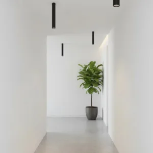 kelvo® DUCT KLV-101-0052 Φωτιστικό Downlight Σποτ για Λάμπα MR16 με Ντουί GU10 AC 220-240V IP20 - Μαύρο Ματ - Μ6 x Π6 x Υ45cm