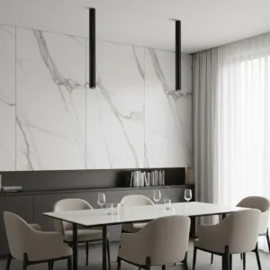 kelvo® DUCT KLV-101-0054 Φωτιστικό Downlight Σποτ για Λάμπα MR16 με Ντουί GU10 AC 220-240V IP20 - Μαύρο Ματ - Μ6 x Π6 x Υ75cm