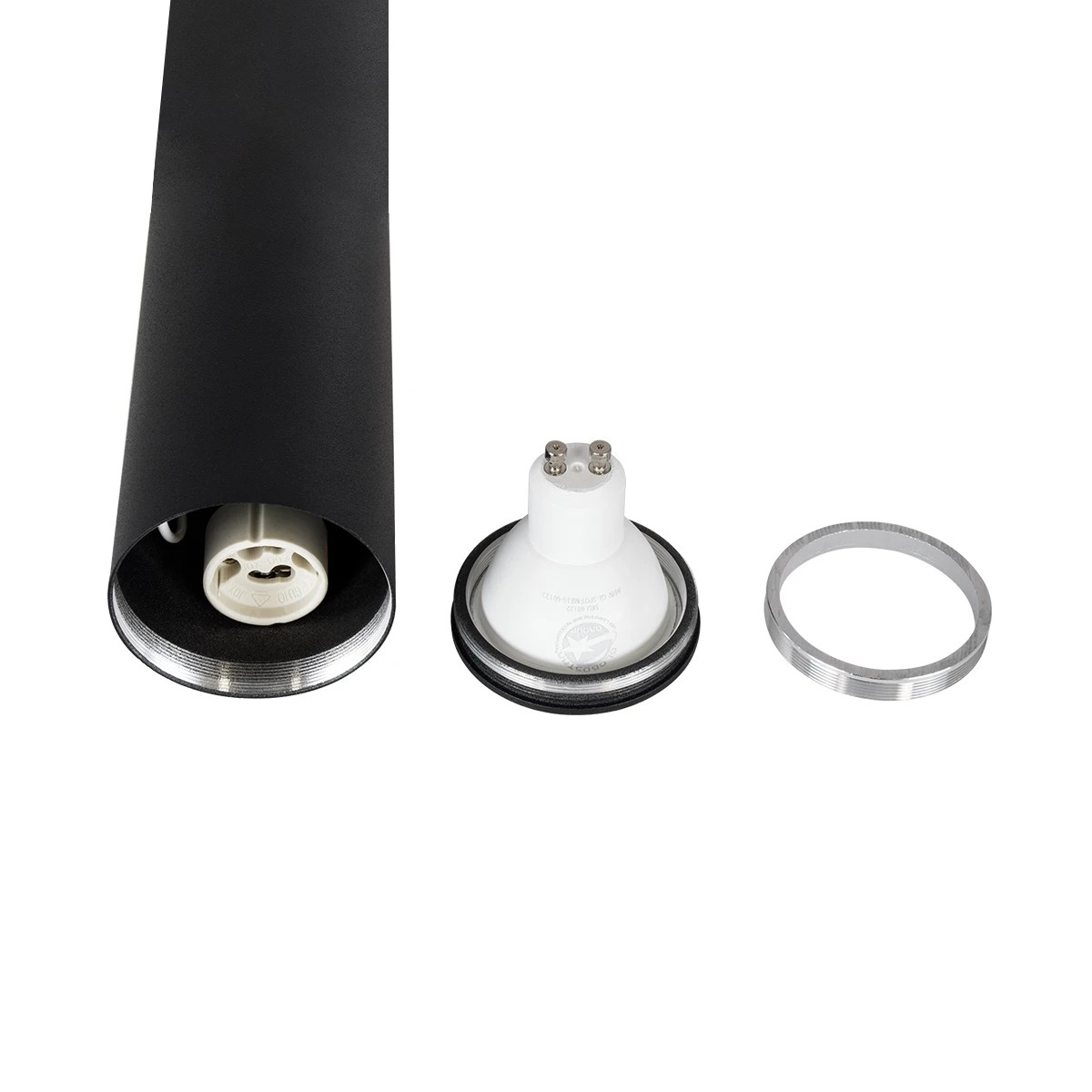 kelvo® DUCT KLV-101-0054 Φωτιστικό Downlight Σποτ για Λάμπα MR16 με Ντουί GU10 AC 220-240V IP20 - Μαύρο Ματ - Μ6 x Π6 x Υ75cm - Image 9