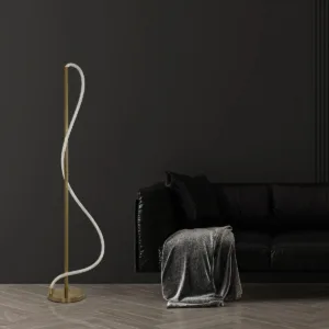 kelvo® GLOW KLV-101-0173 Επιδαπέδιο Φωτιστικό LED 30W 3000lm 360° AC 220-240V IP20 Ρυθμιζόμενο Λευκό CCT με Αφή 2700K/4500K/6000K Dimmable - Lumileds SMD Chip - Χρυσό Πλατίνα - Μ45 x Π45 x Υ160cm - 3 Χρόνια Εγγύηση