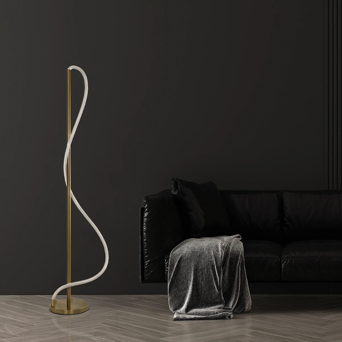 kelvo® GLOW KLV-101-0173 Επιδαπέδιο Φωτιστικό LED 30W 3000lm 360° AC 220-240V IP20 Ρυθμιζόμενο Λευκό CCT με Αφή 2700K/4500K/6000K Dimmable - Lumileds SMD Chip - Χρυσό Πλατίνα - Μ45 x Π45 x Υ160cm - 3 Χρόνια Εγγύηση