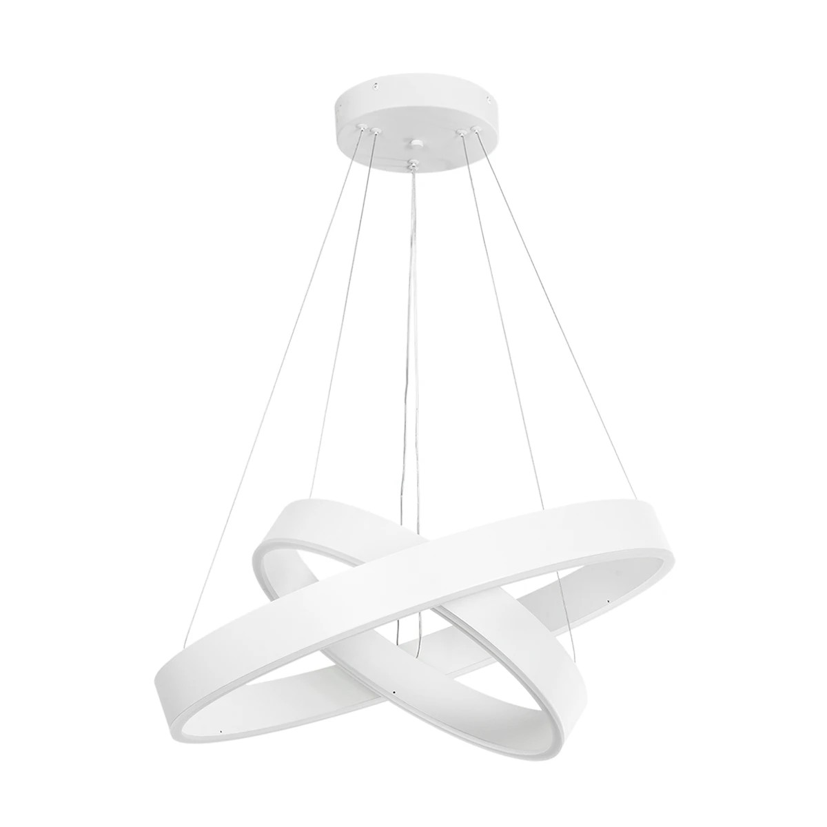 kelvo® VENOM KLV-101-0197-V2 Κρεμαστό Φωτιστικό Οροφής LED 75W 7500lm 120° AC 220-240V IP20 Ρυθμιζόμενο Λευκό CCT με Χειριστήριο από 2700K έως 6000K Dimmable - Lumileds SMD Chip - Λευκό Ματ - Μ60 x Π60 x Υ40cm - 3 Χρόνια Εγγύηση - Image 2