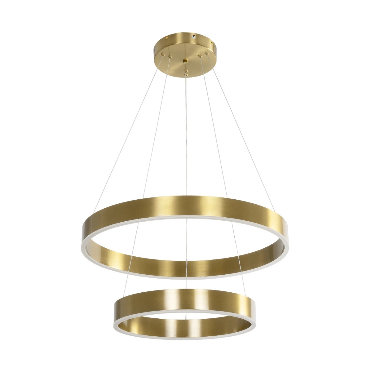 kelvo® VENOM KLV-101-0198-V2 Κρεμαστό Φωτιστικό Οροφής LED 75W 7500lm 120° AC 220-240V IP20 Ρυθμιζόμενο Λευκό CCT με Χειριστήριο από 2700K έως 6000K Dimmable - Lumileds SMD Chip - Χρυσό Πλατίνα - Μ60 x Π60 x Υ40cm - 3 Χρόνια Εγγύηση - Image 4