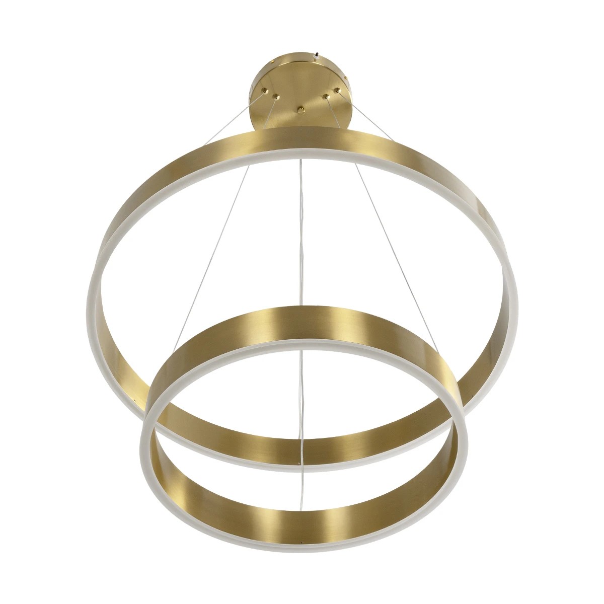 kelvo® VENOM KLV-101-0198-V2 Κρεμαστό Φωτιστικό Οροφής LED 75W 7500lm 120° AC 220-240V IP20 Ρυθμιζόμενο Λευκό CCT με Χειριστήριο από 2700K έως 6000K Dimmable - Lumileds SMD Chip - Χρυσό Πλατίνα - Μ60 x Π60 x Υ40cm - 3 Χρόνια Εγγύηση - Image 5