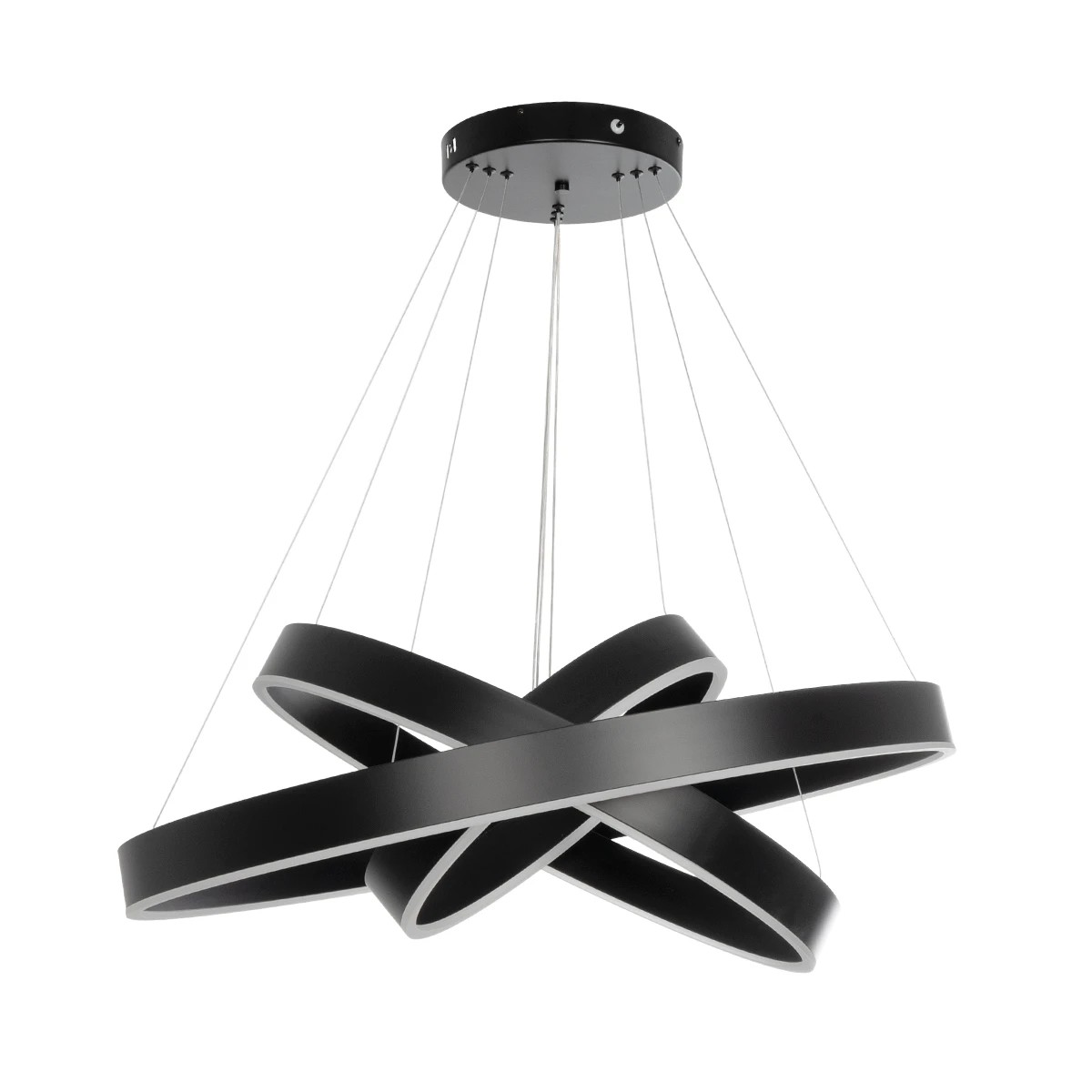 kelvo® VENOM KLV-101-0199-V2 Κρεμαστό Φωτιστικό Οροφής LED 120W 12000lm 120° AC 220-240V IP20 Ρυθμιζόμενο Λευκό CCT με Χειριστήριο από 2700K έως 6000K Dimmable - Lumileds SMD Chip - Μαύρο Ματ - Μ80 x Π80 x Υ80cm - 3 Χρόνια Εγγύηση - Image 2