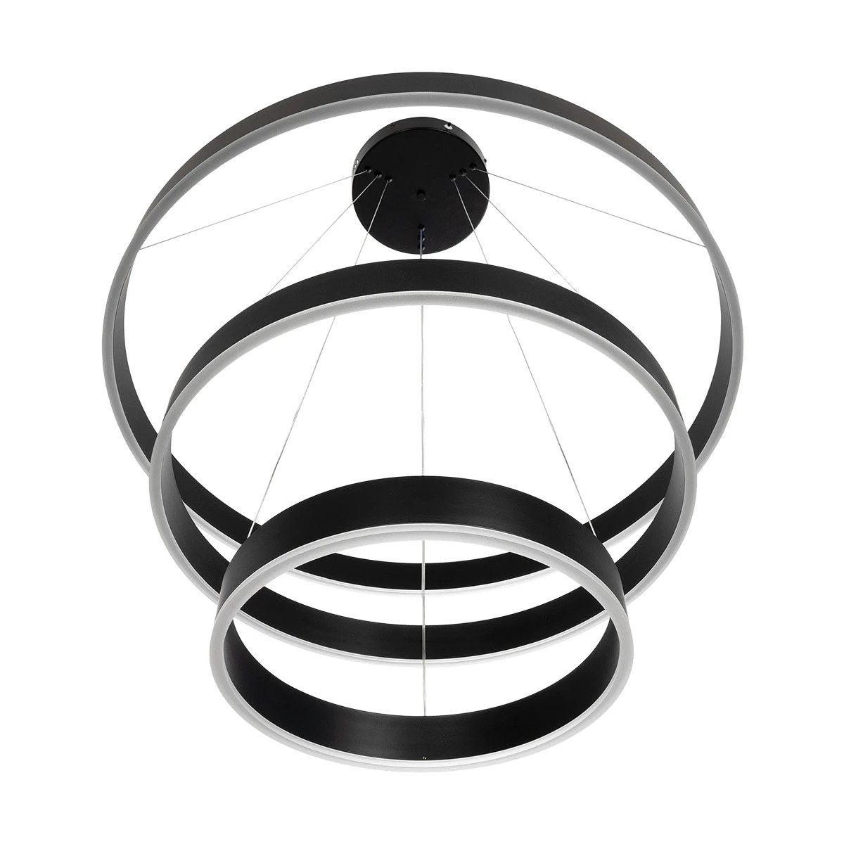 kelvo® VENOM KLV-101-0199-V2 Κρεμαστό Φωτιστικό Οροφής LED 120W 12000lm 120° AC 220-240V IP20 Ρυθμιζόμενο Λευκό CCT με Χειριστήριο από 2700K έως 6000K Dimmable - Lumileds SMD Chip - Μαύρο Ματ - Μ80 x Π80 x Υ80cm - 3 Χρόνια Εγγύηση - Image 5