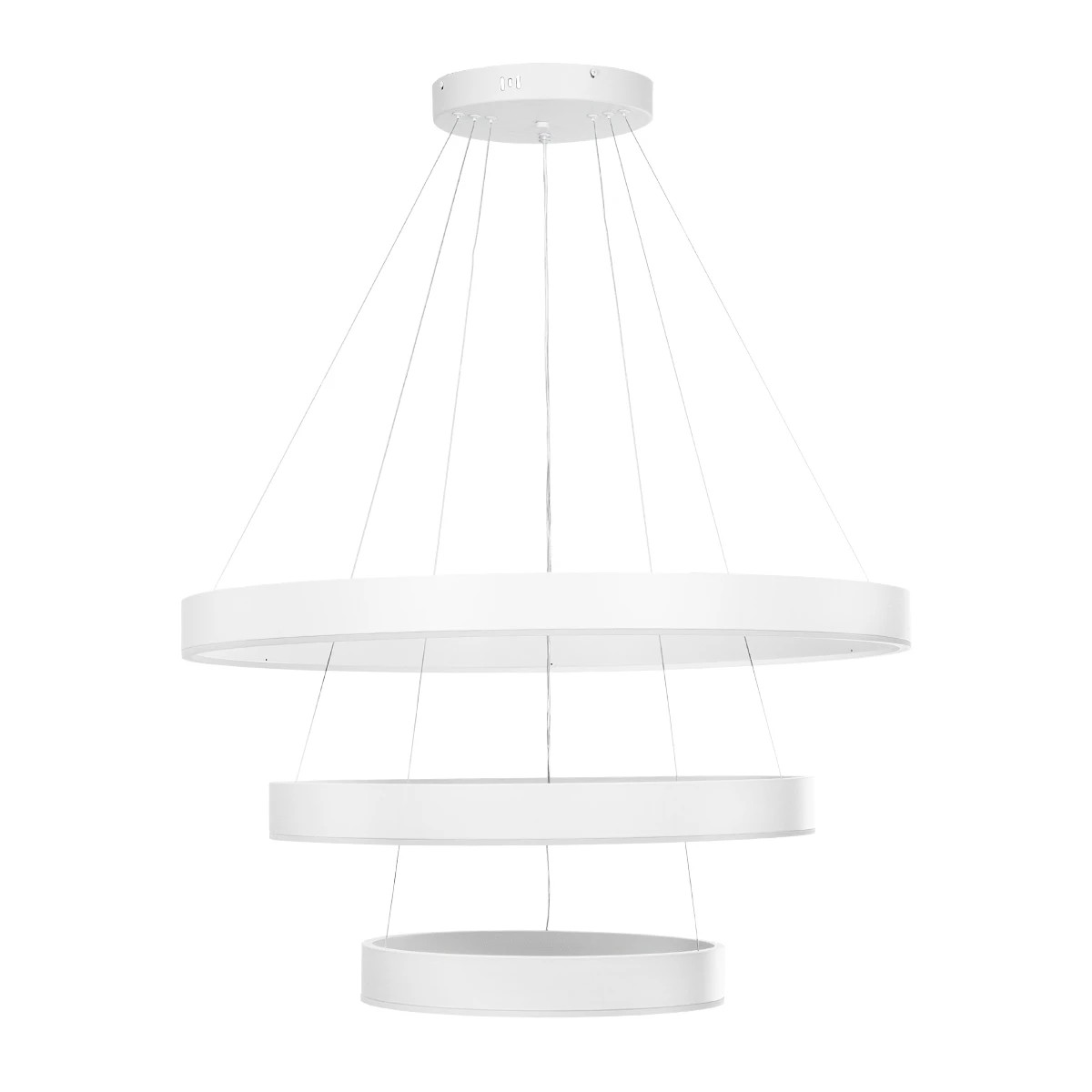 kelvo® VENOM KLV-101-0200-V2 Κρεμαστό Φωτιστικό Οροφής LED 120W 12000lm 120° AC 220-240V IP20 Ρυθμιζόμενο Λευκό CCT με Χειριστήριο από 2700K έως 6000K Dimmable - Lumileds SMD Chip - Λευκό Ματ - Μ80 x Π80 x Υ80cm - 3 Χρόνια Εγγύηση - Image 6