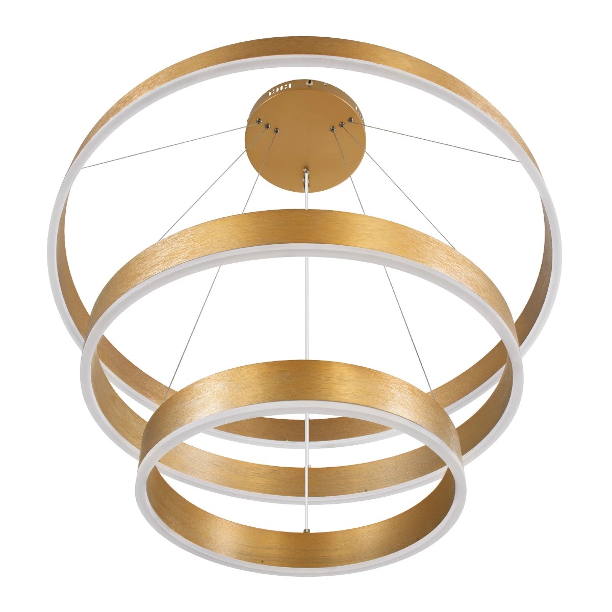 kelvo® VENOM KLV-101-0201-V2 Κρεμαστό Φωτιστικό Οροφής LED 120W 12000lm 120° AC 220-240V IP20 Ρυθμιζόμενο Λευκό CCT με Χειριστήριο από 2700K έως 6000K Dimmable - Lumileds SMD Chip - Χρυσό Πλατίνα - Μ80 x Π80 x Υ80cm - 3 Χρόνια Εγγύηση - Image 5