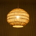 GloboStar® CAYMAN 00522 Boho Κρεμαστό Φωτιστικό Πλέγμα Μονόφωτο 1 x E27 IP20 Μπεζ Σχοινί - Μ40 x Π40 x Υ30cm - Image 2
