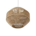 GloboStar® CAYMAN 00522 Boho Κρεμαστό Φωτιστικό Πλέγμα Μονόφωτο 1 x E27 IP20 Μπεζ Σχοινί - Μ40 x Π40 x Υ30cm - Image 5