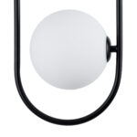 GloboStar® HAMBURG 00589 Μοντέρνο Κρεμαστό Φωτιστικό Μπάλα Μονόφωτο 1 x G9 Μαύρο Μέταλλο με Λευκό Γυαλί - Μ20 x Π15 x Υ40cm - Image 9