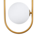 GloboStar® HAMBURG 00590 Μοντέρνο Κρεμαστό Φωτιστικό Μπάλα Μονόφωτο 1 x G9 Χρυσό Μέταλλο με Λευκό Γυαλί - Μ20 x Π15 x Υ40cm - Image 9