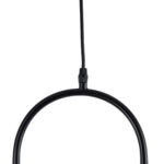 GloboStar® HAMBURG 00591 Μοντέρνο Κρεμαστό Φωτιστικό Μπάλα Μονόφωτο 1 x E14 IP20 Μαύρο Μέταλλο με Λευκό Γυαλί - Μ25 x Π20 x Υ50cm - Image 10