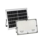 GLOBOSTAR® LUMOVOX 73068 Προβολέας LED 200W 10000lm 120° DC 5V με Φωτοβολταϊκό Panel 5V 12W & Επαναφορτιζόμενη Μπαταρία Li-ion 3.2V 10000mAh Αδιάβροχο IP65 Ψυχρό Λευκό 6000K - 180 x SMD2835 Sanan Chip - Γκρι Ανθρακί - Μ29 x Π0 x Υ19cm - 2 Χρόνια Εγγύηση