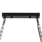 GloboStar® VIKING 00606 Vintage Κρεμαστό Φωτιστικό Ανάρτηση Πολύφωτο 6 x E27 IP20 Μαύρο Μέταλλο, Καφε Ξύλο με Μπεζ Σχοινί - Μ53 x Π11 x Υ96cm έως Y220cm max - Image 9