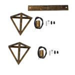 GloboStar® TRIANGLE 00614 Μοντέρνο Κρεμαστό Φωτιστικό Ράγα Δίφωτο 2 x E27 IP20 Μπρούτζινο Μέταλλο - Μ60 x Π22 x Y130cm - Image 10