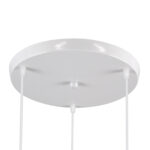 GloboStar® TRIANGLE 00617 Μοντέρνο Κρεμαστό Φωτιστικό Πλέγμα Τρίφωτο 3 x E27 IP20 Λευκό Μέταλλο - Μ49 x Π49 x Y130cm - Image 9