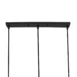 GloboStar® TRIANGLE 00621 Μοντέρνο Κρεμαστό Φωτιστικό Ράγα Τρίφωτο 3 x E27 IP20 Μαύρο Μέταλλο - Μ70 x Π22 x Y130cm - Image 9