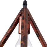 GloboStar® TRIANGLE 00623 Μοντέρνο Κρεμαστό Φωτιστικό Ράγα Τρίφωτο 3 x E27 IP20 Χάλκινο Μέταλλο - Μ70 x Π22 x Y130cm - Image 5