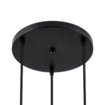 GloboStar® DILLON 00626 Μοντέρνο Κρεμαστό Φωτιστικό Καμπάνα Τρίφωτο 3 x E27 IP20 Μαύρο Μέταλλο με Μπεζ Ξύλο - Μ26 x Π26 x Υ130cm - Image 7