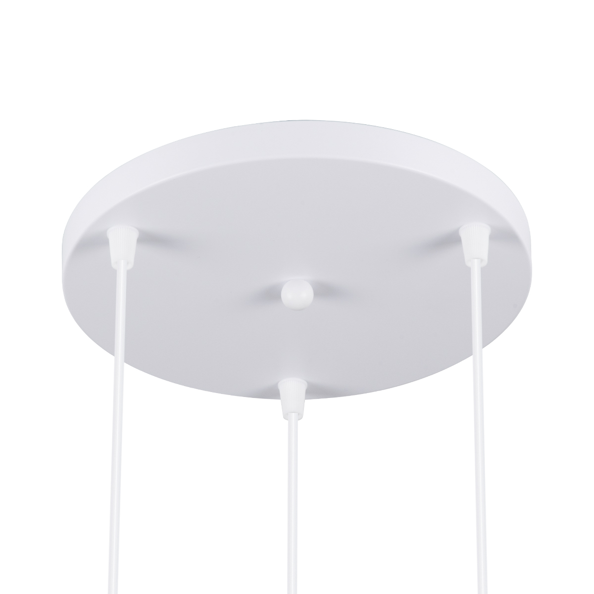 GloboStar® DILLON 00627 Μοντέρνο Κρεμαστό Φωτιστικό Καμπάνα Τρίφωτο 3 x E27 IP20 Λευκό Μέταλλο με Μπεζ Ξύλο - Μ26 x Π26 x Υ130cm - Image 7