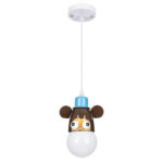 GloboStar® MONKEY 00640 Παιδικό Κρεμαστό Φωτιστικό Φιγούρα Μονόφωτο 1 x E27 IP20 Πολύχρωμο Μέταλλο - Μ14.5 x Π10.5 x Υ13.5cm - Image 3
