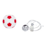 GloboStar® FOOTBALL 00642 Παιδικό Κρεμαστό Φωτιστικό Μπάλα Μονόφωτο 1 x E27 IP20 Λευκό & Κόκκινο Γυαλί - Μ15 x Π15 x Y18cm - Image 7