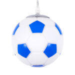 GloboStar® FOOTBALL 00644 Παιδικό Κρεμαστό Φωτιστικό Μπάλα Μονόφωτο 1 x E27 IP20 Λευκό & Μπλε Γυαλί - Μ15 x Π15 x Y18cm - Image 4