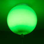 GloboStar® BALLOON 00653 Παιδικό Φωτιστικό Οροφής Μπάλα Μονόφωτο 1 x E27 IP20 Πράσινο Πλαστικό με Ασημί Μέταλλο - Μ30 x Π30 x Υ33cm - Image 2