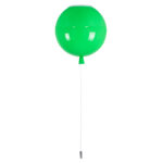 GloboStar® BALLOON 00653 Παιδικό Φωτιστικό Οροφής Μπάλα Μονόφωτο 1 x E27 IP20 Πράσινο Πλαστικό με Ασημί Μέταλλο - Μ30 x Π30 x Υ33cm - Image 5