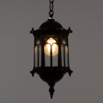 GloboStar® DARCY 00655 Vintage Κρεμαστό Φωτιστικό Πλέγμα Μονόφωτο 1 x E27 IP20 Μαύρο Μέταλλο με Διάφανο Γυαλί - Μ15.5 x Π15.5 x Υ32.5cm - Image 2