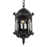 GloboStar® DARCY 00655 Vintage Κρεμαστό Φωτιστικό Πλέγμα Μονόφωτο 1 x E27 IP20 Μαύρο Μέταλλο με Διάφανο Γυαλί - Μ15.5 x Π15.5 x Υ32.5cm - Image 5