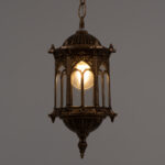GloboStar® DARCY 00656 Vintage Κρεμαστό Φωτιστικό Πλέγμα Μονόφωτο 1 x E27 IP20 Μπρούτζινο Μέταλλο με Διάφανο Γυαλί - Μ15.5 x Π15.5 x Υ32.5cm - Image 2