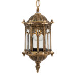 GloboStar® DARCY 00656 Vintage Κρεμαστό Φωτιστικό Πλέγμα Μονόφωτο 1 x E27 IP20 Μπρούτζινο Μέταλλο με Διάφανο Γυαλί - Μ15.5 x Π15.5 x Υ32.5cm - Image 4