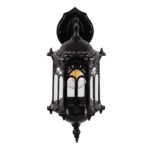 GloboStar® DARCY 00657 Vintage Επιτοίχιο Φωτιστικό Απλίκα Μονόφωτο 1 x E27 IP20 Μαύρο Μέταλλο με Διάφανο Γυαλί - Φ15.5 x Y34.5cm - Image 8