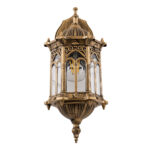 GloboStar® DARCY 00658 Vintage Επιτοίχιο Φωτιστικό Απλίκα Μονόφωτο 1 x E27 IP20 Μπρούτζινο Μέταλλο με Διάφανο Γυαλί - Φ15.5 x Y34.5cm - Image 7