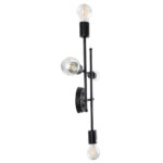 GloboStar® PIPING 00661 Vintage Επιτοίχιο Φωτιστικό Πολύφωτο 4 x E27 IP20 Μαύρο Μέταλλο - Μ40 x Π9 x Υ52cm - Image 4